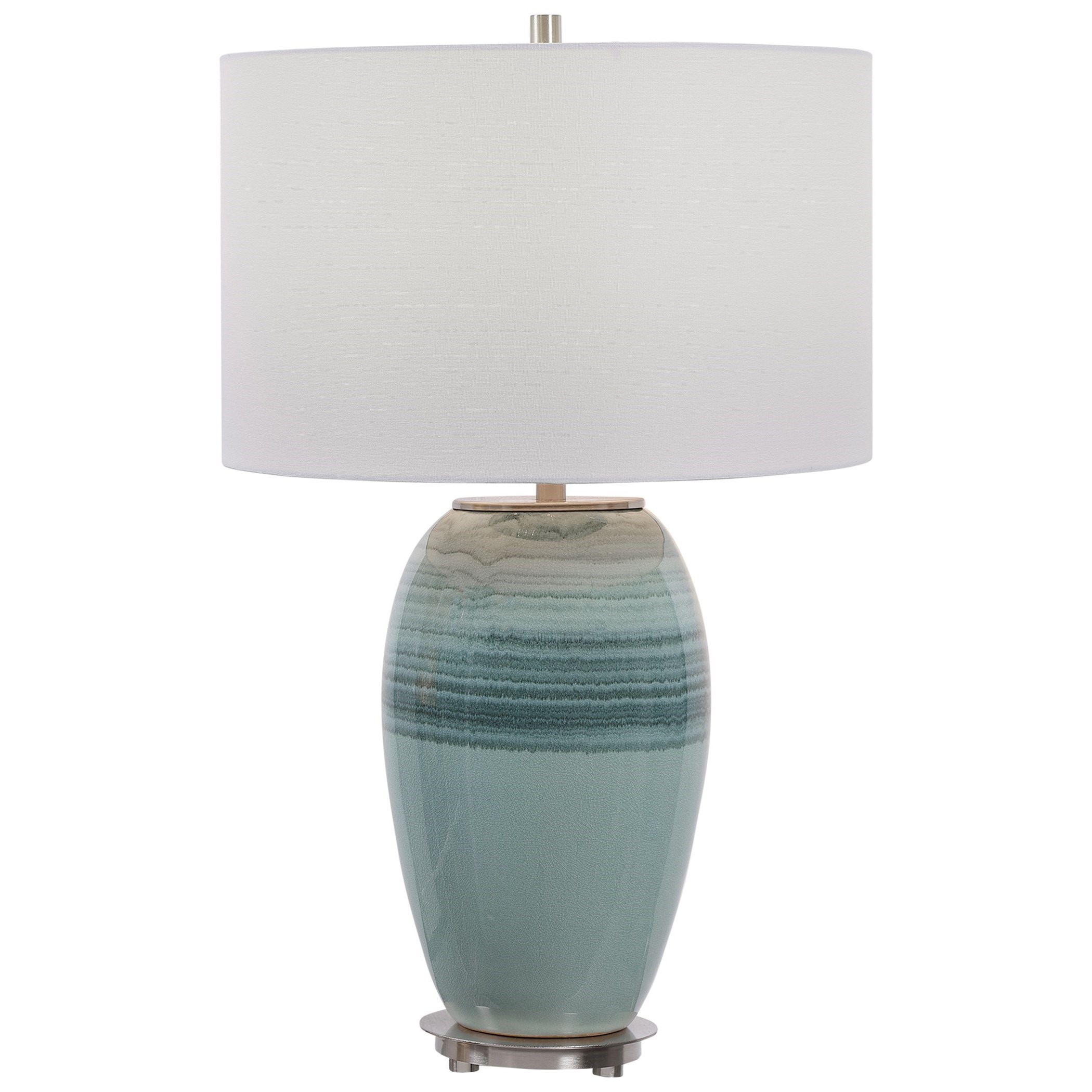 Uttermost Table Lamps 284371 Caicos Teal Table Lamp Corner Furniture